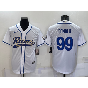 Nike Rams 99 Aaron Donald White Vapor Baseball Limited Men Jersey