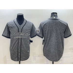 Nike Rams Blank Grey Vapor Baseball Limited Men Jersey