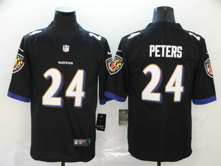 Nike Ravens 24 Marcus Peters Black Vapor Untouchable Limited Jersey Nike Ravens 24 Marcus Peters Black Vapor Untouchable Limited Jersey