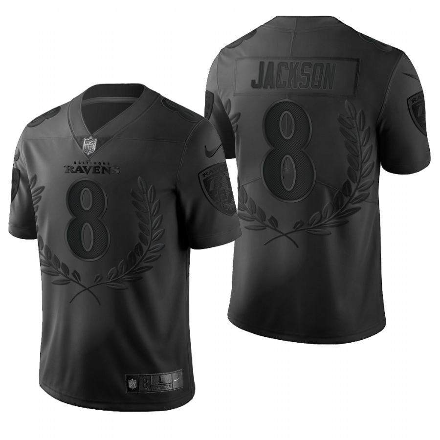 Nike Ravens 8 Lamar Jackson Black Commemorative Edition Vapor Untouchable Limited Jersey
