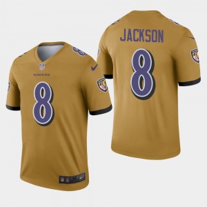 Nike Ravens 8 Lamar Jackson Gold Inverted Legend Men Jersey Nike Ravens 8 Lamar Jackson Gold Inverted Legend Men Jersey
