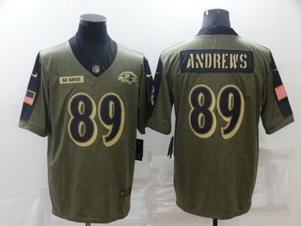 Nike Ravens 89 Mark Andrews Olive 2021 Salute To Service Limited Jersey Nike Ravens 89 Mark Andrews Olive 2021 Salute To Service Limited Jersey