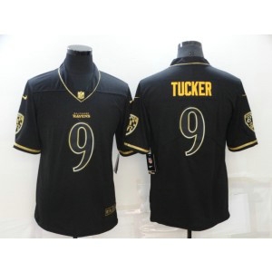 Nike Ravens 9 Justin Tucker Black 2019 Golden Edition Limited Men Jersey Nike Ravens 9 Justin Tucker Black 2019 Golden Edition Limited Men Jersey