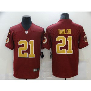 Nike Redskins 21 Sean Taylor Red Gold Vapor Limited Men Jersey