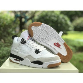 Nike SB x Air Jordan 4 White Black Shoes