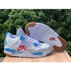 Nike SB x Air Jordan 4 White Blue Shoes 1