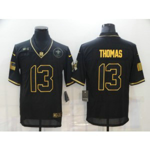 Nike Saints 13 Michael Thomas 2020 Black Gold Salute To Service Limited Men Jersey Nike Saints 13 Michael Thomas 2020 Black Gold Salute To Service Limited Men Jersey
