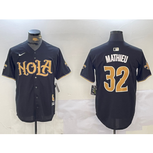Nike Saints 32 Tyrann Mathieu Black Vapor Nola Baseball Limited Men Jersey Nike Saints 32 Tyrann Mathieu Black Vapor Nola Baseball Limited Men Jersey