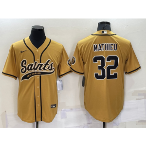 Nike Saints 32 Tyrann Mathieu Gold Vapor Baseball Limited Men Jersey Nike Saints 32 Tyrann Mathieu Gold Vapor Baseball Limited Men Jersey
