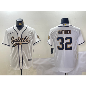 Nike Saints 32 Tyrann Mathieu White Vapor Baseball Limited Men Jersey Nike Saints 32 Tyrann Mathieu White Vapor Baseball Limited Men Jersey
