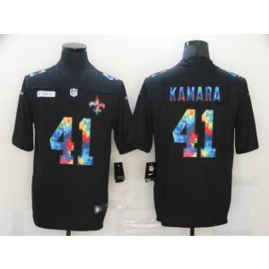 Nike Saints 41 Alvin Kamara Rainbow Black Limited Men Jersey Nike Saints 41 Alvin Kamara Rainbow Black Limited Men Jersey