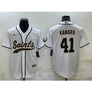 Nike Saints 41 Alvin Kamara White Vapor Baseball Limited Men Jersey Nike Saints 41 Alvin Kamara White Vapor Baseball Limited Men Jersey