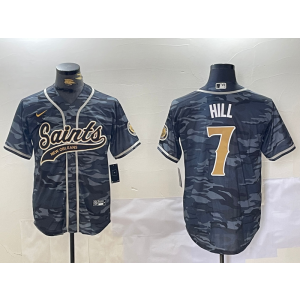 Nike Saints 7 Taysom Hill Black Camo Vapor Baseball Limited Men Jersey Nike Saints 7 Taysom Hill Black Camo Vapor Baseball Limited Men Jersey