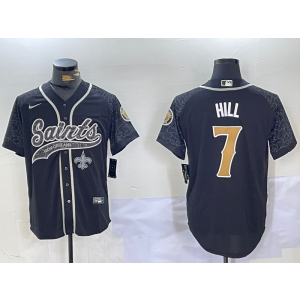 Nike Saints 7 Taysom Hill Black Reflective Vapor Baseball Limited Men Jersey Nike Saints 7 Taysom Hill Black Reflective Vapor Baseball Limited Men Jersey