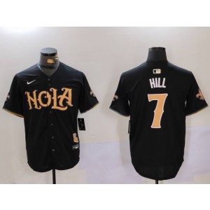 Nike Saints 7 Taysom Hill Black Vapor Nola Baseball Limited Men Jersey Nike Saints 7 Taysom Hill Black Vapor Nola Baseball Limited Men Jersey
