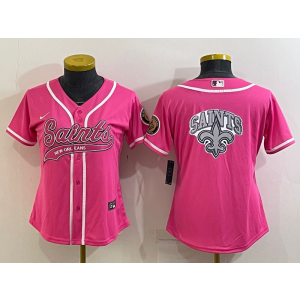 Nike Saints Blank Pink Vapor Baseball Logo Limited Women Jersey Nike Saints Blank Pink Vapor Baseball Logo Limited Women Jersey