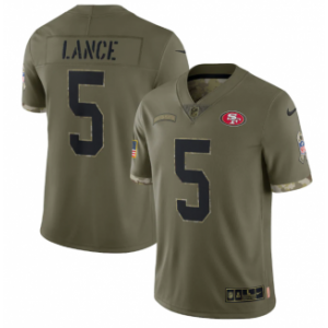 Nike San Francisco 49ers 5 Trey Lance Olive 2022 Salute To Service Limited Men Jersey Nike San Francisco 49ers 5 Trey Lance Olive 2022 Salute To Service Limited Men Jersey