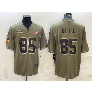 Nike San Francisco 49ers 85 George Kittle Olive 2022 Salute To Service Limited Men Jersey Nike San Francisco 49ers 85 George Kittle Olive 2022 Salute To Service Limited Men Jersey