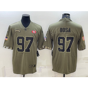 Nike San Francisco 49ers 97 Nick Bosa Olive 2022 Salute To Service Limited Men Jersey Nike San Francisco 49ers 97 Nick Bosa Olive 2022 Salute To Service Limited Men Jersey