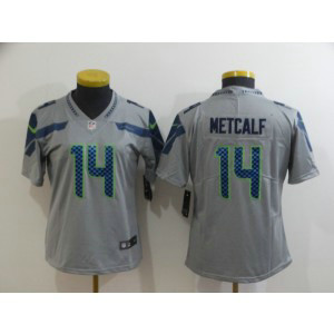 Nike Seahawks 14 D.K. Metcalf Gray Vapor Untouchable Limited Women Jersey Nike Seahawks 14 D.K. Metcalf Gray Vapor Untouchable Limited Women Jersey
