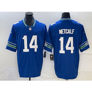 Nike Seahawks 14 DK Metcalf Royal 2023 F.U.S.E Vapor Limited Men Jersey