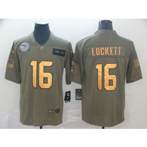 Nike Seahawks 16 Tyler Lockett Gold 2019 Olive Salute To Service Limited Men Jersey Nike Seahawks 16 Tyler Lockett Gold 2019 Olive Salute To Service Limited Men Jersey