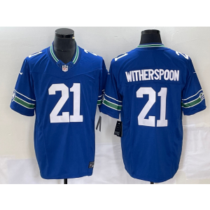 Nike Seahawks 21 Witherspoon Blue 2023 F.U.S.E Vapor Limited Men Jersey Nike Seahawks 21 Witherspoon Blue 2023 F.U.S.E Vapor Limited Men Jersey