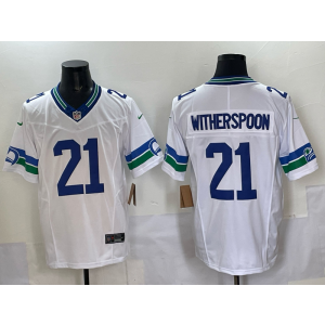 Nike Seahawks 21 Witherspoon White F.U.S.E. Vapor Limited Men Jersey Nike Seahawks 21 Witherspoon White F.U.S.E. Vapor Limited Men Jersey