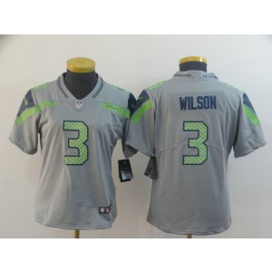 Nike Seahawks 3 Russell Wilson Gray Inverted Legend Limited Women Jersey Nike Seahawks 3 Russell Wilson Gray Inverted Legend Limited Women Jersey