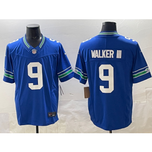 Nike Seahawks 9 Walker III Blue F.U.S.E. Vapor Limited Men Jersey Nike Seahawks 9 Walker III Blue F.U.S.E. Vapor Limited Men Jersey