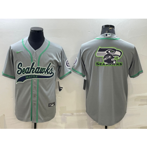Nike Seahawks Blank Grey Vapor Baseball Logo Limited Men Jersey Nike Seahawks Blank Grey Vapor Baseball Logo Limited Men Jersey