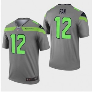 Nike Seattle Seahawks 12 Fan Gray Inverted Legend Men Jersey Nike Seattle Seahawks 12 Fan Gray Inverted Legend Men Jersey