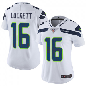 Nike Seattle Seahawks 16 Tyler Lockett White Vapor Untouchable Limited Women Jersey Nike Seattle Seahawks 16 Tyler Lockett White Vapor Untouchable Limited Women Jersey