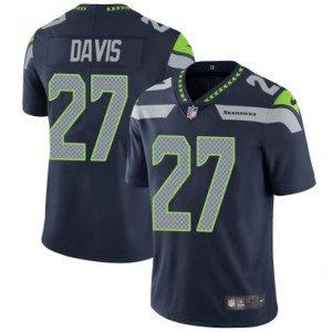 Nike Seattle Seahawks 27 Mike Davis Navy Vapor Untouchable Limited Men Jersey