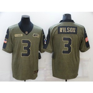 Nike Seattle Seahawks 3 Russell Wilson 2021 Olive Salute To Service Limited Men Jersey Nike Seattle Seahawks 3 Russell Wilson 2021 Olive Salute To Service Limited Men Jersey