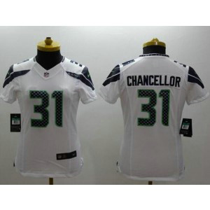 Nike Seattle Seahawks 31 Kam Chancellor White Women Jersey