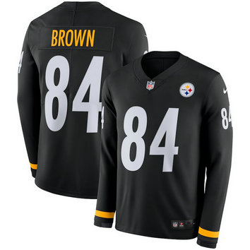 Nike Steelers #84 Antonio Brown Black Long Sleeve Limited Jersey Nike Steelers #84 Antonio Brown Black Long Sleeve Limited Jersey