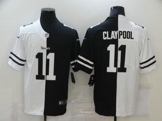 Nike Steelers 11 Chase Claypool Black And White Split Vapor Untouchable Limited Jersey Nike Steelers 11 Chase Claypool Black And White Split Vapor Untouchable Limited Jersey