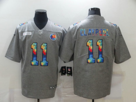 Nike Steelers 11 Chase Claypool Gray Vapor Untouchable Rainbow Limited Jersey Nike Steelers 11 Chase Claypool Gray Vapor Untouchable Rainbow Limited Jersey