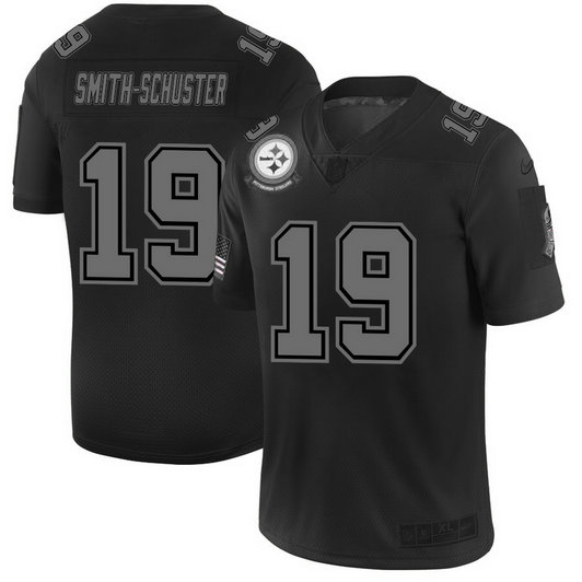 Nike Steelers 19 JuJu Smith Schuster 2019 Black Salute To Service Fashion Limited Jersey Nike Steelers 19 JuJu Smith Schuster 2019 Black Salute To Service Fashion Limited Jersey