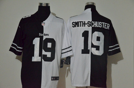 Nike Steelers 19 JuJu Smith-Schuster Black And White Split Vapor Untouchable Limited Jersey Nike Steelers 19 JuJu Smith-Schuster Black And White Split Vapor Untouchable Limited Jersey