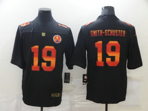 Nike Steelers 19 JuJu Smith Schuster Black Colorful Fashion Limited Jersey Nike Steelers 19 JuJu Smith Schuster Black Colorful Fashion Limited Jersey