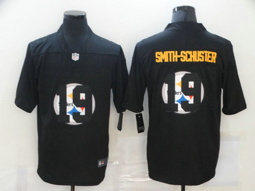 Nike Steelers 19 JuJu Smith-Schuster Black Shadow Logo Limited Jersey Nike Steelers 19 JuJu Smith-Schuster Black Shadow Logo Limited Jersey
