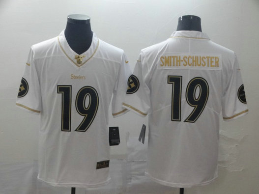 Nike Steelers 19 JuJu Smith-Schuster White Gold Vapor Untouchable Limited Jersey Nike Steelers 19 JuJu Smith-Schuster White Gold Vapor Untouchable Limited Jersey