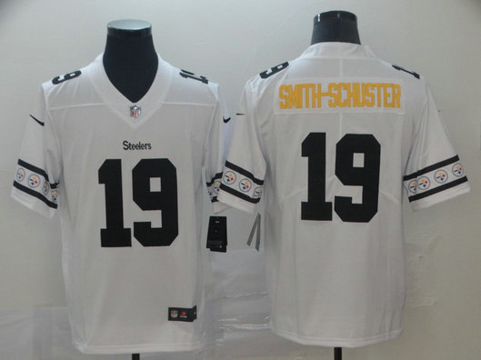 Nike Steelers 19 JuJu Smith-Schuster White Team Logos Fashion Vapor Limited Jersey Nike Steelers 19 JuJu Smith-Schuster White Team Logos Fashion Vapor Limited Jersey
