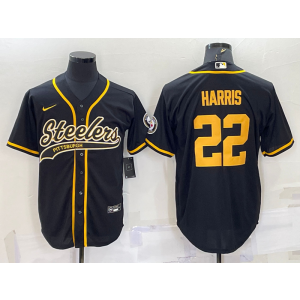 Nike Steelers 22 Najee Harris Black Vapor Baseball Limited Men Jersey Nike Steelers 22 Najee Harris Black Vapor Baseball Limited Men Jersey