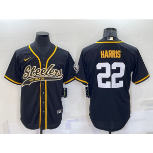 Nike Steelers 22 Najee Harris Black Vapor Baseball Limited Men Jerseys Nike Steelers 22 Najee Harris Black Vapor Baseball Limited Men Jerseys