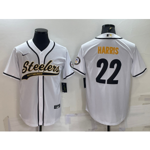 Nike Steelers 22 Najee Harris White Vapor Baseball Limited Men Jersey Nike Steelers 22 Najee Harris White Vapor Baseball Limited Men Jersey