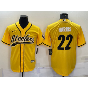 Nike Steelers 22 Najee Harris Yellow Vapor Baseball Limited Men Jersey Nike Steelers 22 Najee Harris Yellow Vapor Baseball Limited Men Jersey