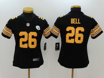 Nike Steelers 26 Le'Veon Bell Black Women Color Rush Limited Jersey Nike Steelers 26 Le'Veon Bell Black Women Color Rush Limited Jersey